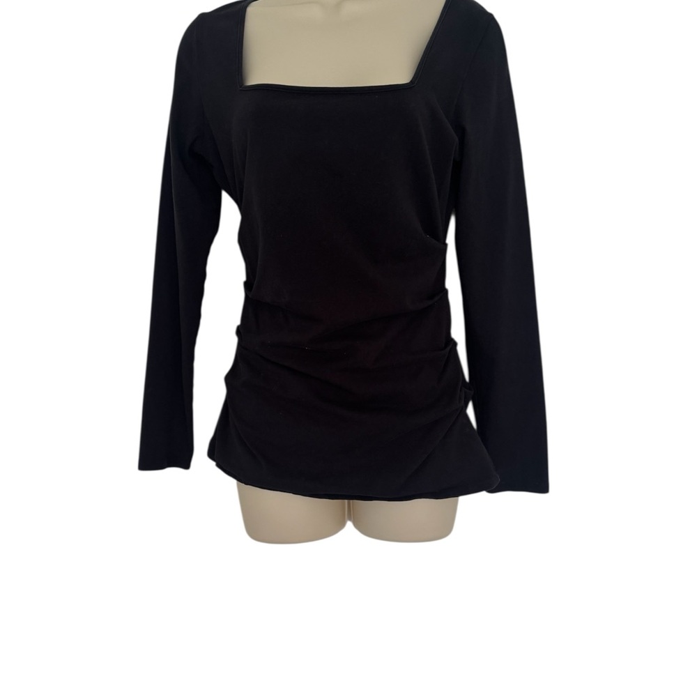 Boston Proper Square Neck Top Sz S Black Women's Top